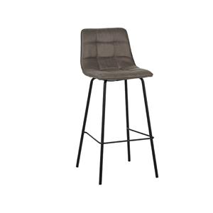 Het Steigerhouthuis LABEL51 Barkruk Bistro - Taupe - Micro Suede