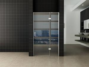 Aqua Splash Nis Swingdeur 80X200 cm Met Vast Paneel 8 mm Nano Coating 