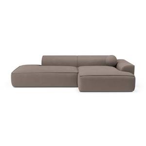 SIA Home Rechthoekige sofa in taupe geweven stof 260cm
