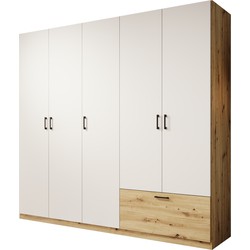 Meubella Kledingkast Audrey - Wit - 225 cm