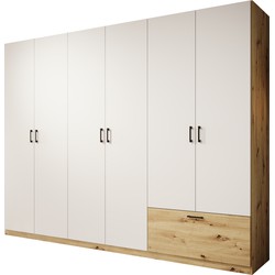 Meubella Kledingkast Audrey - Wit - 270 cm
