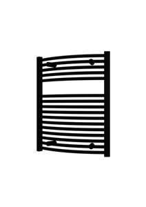 Plieger Palermo NXT gebogen radiator 60x73.5cm zwart glans
