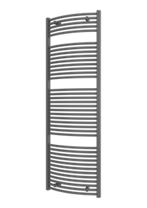 Plieger Palermo NXT gebogen radiator 60x177.5cm zilver metalic