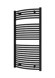 Plieger Palermo NXT gebogen radiator 60x117.5cm zwart grafiet