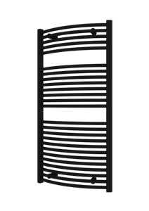 Plieger Palermo NXT gebogen radiator 60x117.5cm donkergrijs structuur