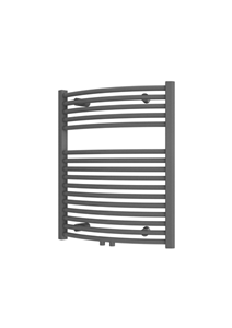 Plieger Palermo NXT gebogen radiator midden-onder 50x73.5cm zilver metalic