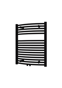 Plieger Palermo NXT gebogen radiator midden-onder 60x73.5cm mat zwart
