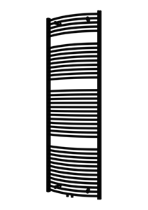 Plieger Palermo NXT gebogen radiator midden-onder 60x177.5cm zwart glans