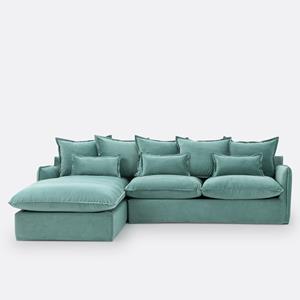 LA REDOUTE INTERIEURS Hoekbank, links, fluweel, Odna