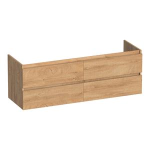 Brauer Joy Wavy onderkast ribbelfront 140cm met 4 softclose lades forest tan