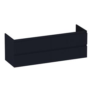 Brauer Joy Wavy onderkast ribbelfront 140cm met 4 softclose lades zwart mat