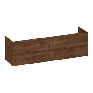 Brauer Joy Wavy onderkast ribbelfront 160cm met 4 softclose lades forest cacao