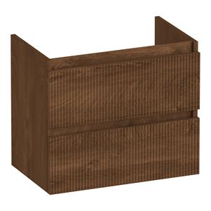 Brauer Joy Wavy onderkast ribbelfront ondiep 60cm met 2 softclose lades forest cacao