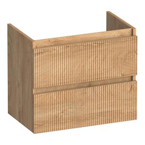 Brauer Joy Wavy onderkast ribbelfront ondiep 60cm met 2 softclose lades forest tan