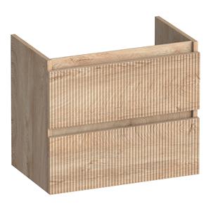 Brauer Joy Wavy onderkast ribbelfront ondiep 60cm met 2 softclose lades forest wheat