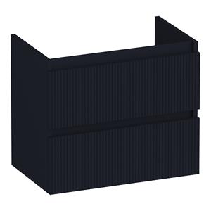 Brauer Joy Wavy onderkast ribbelfront ondiep 60cm met 2 softclose lades zwart mat