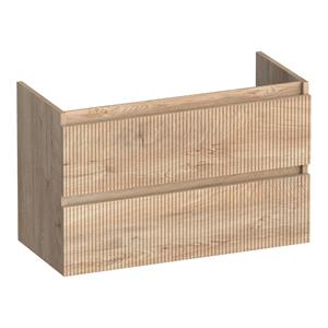 Brauer Joy Wavy onderkast ribbelfront ondiep 80cm met 2 softclose lades forest wheat