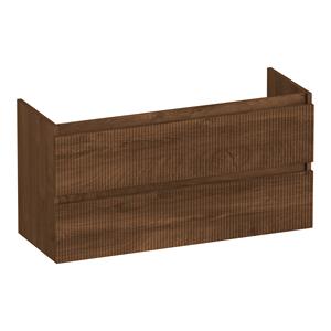 Brauer Joy Wavy onderkast ribbelfront ondiep 100cm met 2 softclose lades forest cacao
