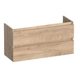 Brauer Joy Wavy onderkast ribbelfront ondiep 100cm met 2 softclose lades forest wheat