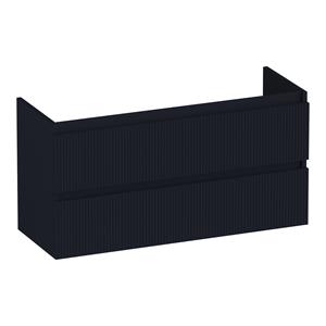 Brauer Joy Wavy onderkast ribbelfront ondiep 100cm met 2 softclose lades zwart mat