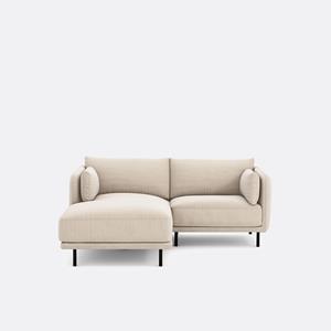 LA REDOUTE INTERIEURS Compacte hoekbank links, stof met structuur Victor