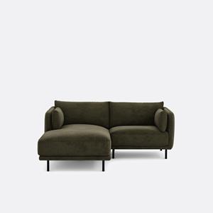 LA REDOUTE INTERIEURS Compacte hoekbank links, stof met structuur Victor