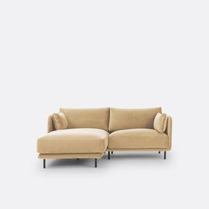 LA REDOUTE INTERIEURS Compacte hoekbank links, fluweel Victor