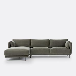 LA REDOUTE INTERIEURS Hoekbank, links, fluweel, Victor