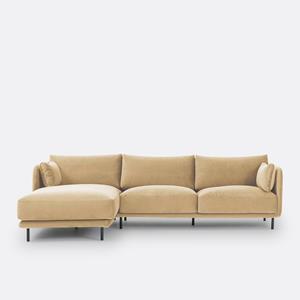 LA REDOUTE INTERIEURS Hoekbank, links, fluweel, Victor