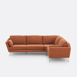LA REDOUTE INTERIEURS Hoekbank XL in fluweel, Topim