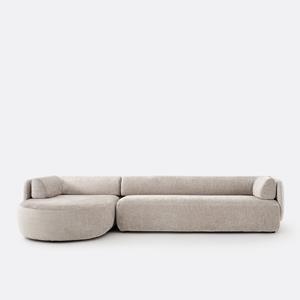 LA REDOUTE INTERIEURS Hoekbank links, dik fluweel, Méridiano