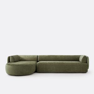 LA REDOUTE INTERIEURS Hoekbank links, dik fluweel, Méridiano