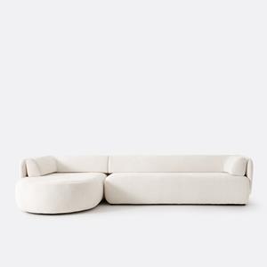 LA REDOUTE INTERIEURS Hoekbank links, dik fluweel, Méridiano