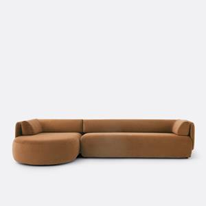 LA REDOUTE INTERIEURS Hoekbank links, fluweel, Méridiano