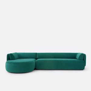 LA REDOUTE INTERIEURS Hoekbank links, fluweel, Méridiano