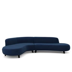 AM.PM Hoekbank van fluweel, Rosebury design E.Gallina