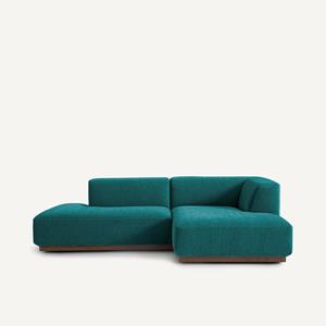 AM.PM Rechter hoekbank in chenille fluweel, Jacopo