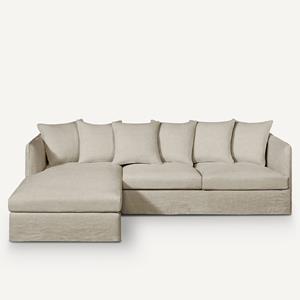 AM.PM Hoekbank in dik stonewashed linnen, Neo Chiquito