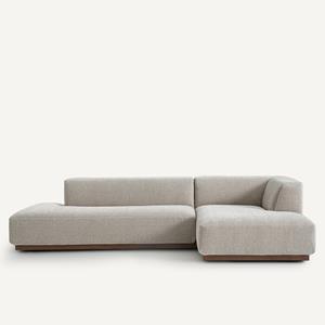 AM.PM Rechter hoekbank XL in chenille fluweel, Jacopo