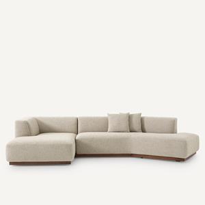 AM.PM Linkse open hoekbank van getextureerd viscose linnen, Jacopo