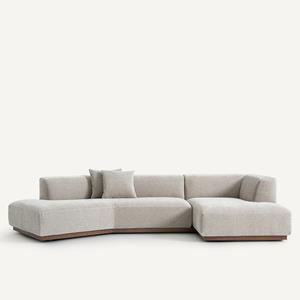 AM.PM Rechter hoekbank in chenille fluweel, Jacopo