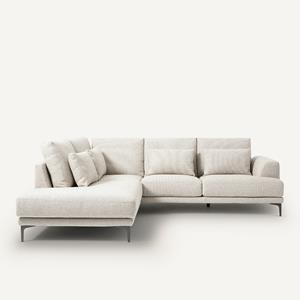 AM.PM Linkse hoekbank met leuning in getextureerd viscose Marsile