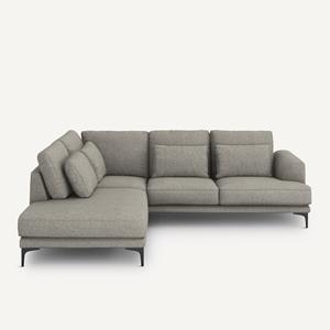 AM.PM Linkse hoekbank met leuning in getextureerd viscose Marsile