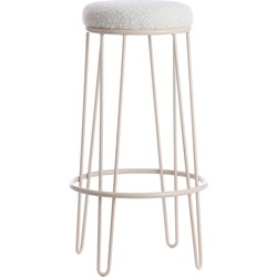 Light & Living  Barkruk ALICE - Ø14x73cm - Wit