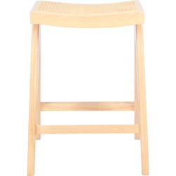 Giga Meubel  Barstoel Naturel - Rotan Zitting - Jules