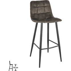 LABEL51 Barkruk Jelt - Hunter - Velours - Zithoogte 78