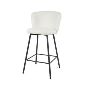 Fraaai  Carlo barstoel - 69 cm - boucle - wit