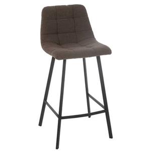 J-Line barstoel Kent - metaal|polyester - bruin