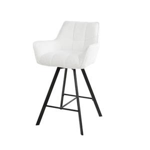 Fraaai  Ramon draaibare barstoel - 69 cm - boucle - wit