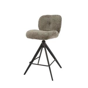 Fraaai  Davy draaibare barkruk - boucle - taupe